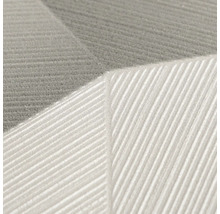 Detail strukturované vliesové tapety s geometrickým vzorem linií a žebrovanou strukturou.