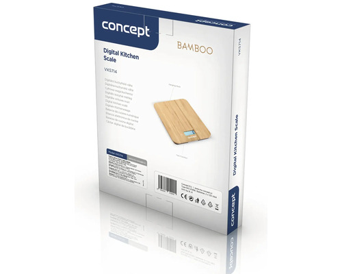 Balení digitální kuchyňské váhy Concept z bambusu