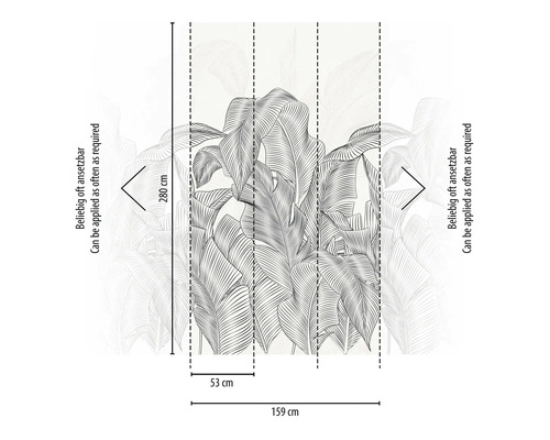 Rozměry fototapety s motivem listů