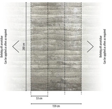 Rozměry šedé vliesové tapety s kamenným vzhledem