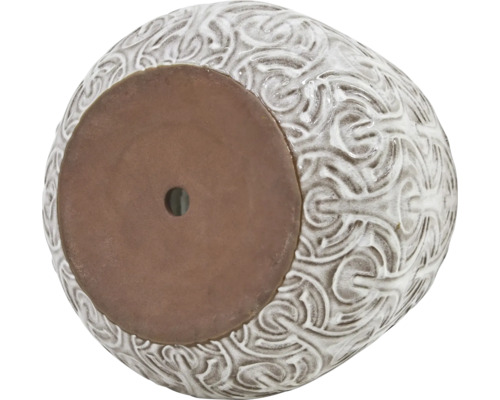 Květináč s ornamentálním vzorem a odtokovým otvorem