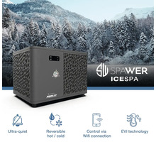 Tepelné čerpadlo Poolex Spawer IceSpa pro vířivky s ovládáním přes Wifi, technologií EVI, velmi tiché a reverzibilní pro ohřev i chlazení.