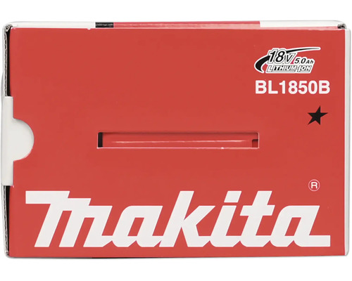 Obal pro akumulátor Makita BL1850B, 18 Voltů, 5,0 Ampérhodin Lithium-Iontový, Logo Makita.