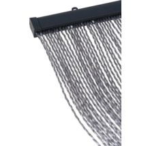 Závěs z pletených šňůr s závěsnou lištou