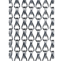 Kovový řetězový závěs s články ve tvaru kapky