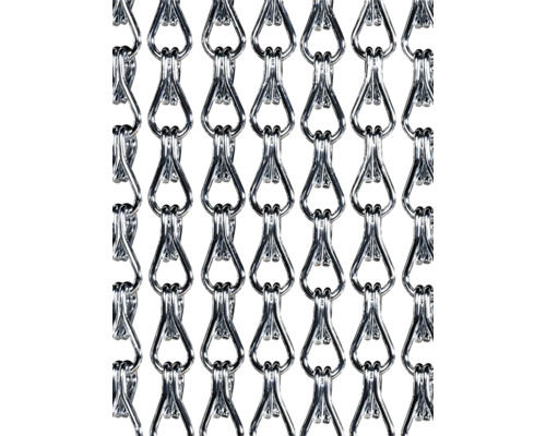 Kovový řetězový závěs s články ve tvaru kapky