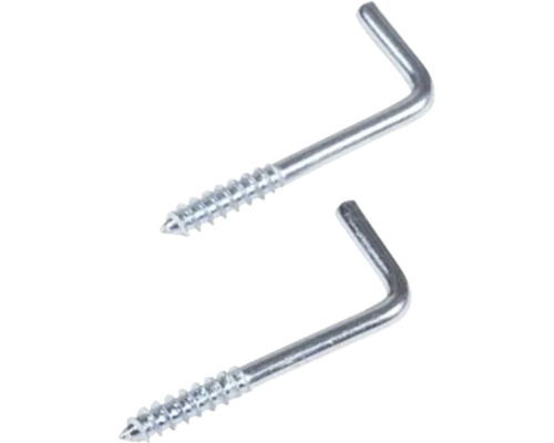 Dva kovové šroubovací háky