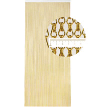 Zlatý řetízkový závěs s detailním záběrem článků řetězu a vyznačením centimetrů