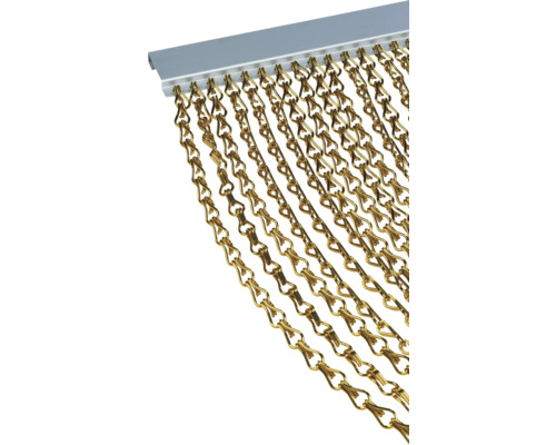 Zlatá řetězová závěs s upevňovací lištou