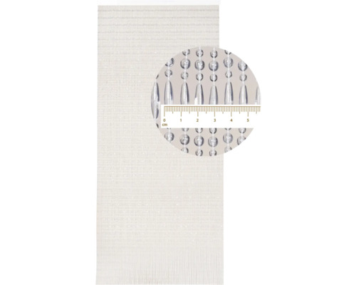 Ozdobné šály s perlovými třásněmi a centimetrovou indikací pro určení velikosti