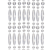 Dekorační závěs s transparentními korálky