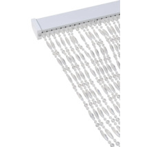 Dekorační šály s perlami na závěsné liště