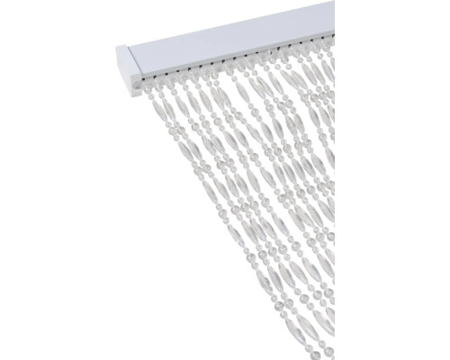 Dekorační šály s perlami na závěsné liště