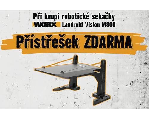 Kryt pro robotickou sekačku zdarma při koupi robotické sekačky Worx Landroid Vision M800