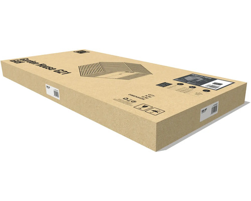 Velký kartonový obal pro zahradní domek GAH G21 model 407 s ilustrací produktu a technickými údaji.