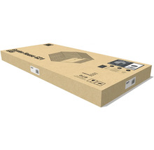 Kartonový obal pro zahradní domek G21 model GAH 529 s nákresem produktu a technickými údaji.