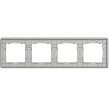 Čtyřnásobný montážní rám z plastu pro elektroinstalace