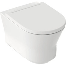 Závěsná WC mísa z keramiky s moderním zaobleným designem.