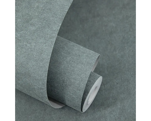 Vliesová tapeta se vzhledem betonu se strukturovaným povrchem, tmavě šedá.