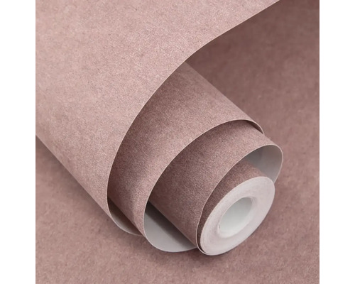 Strukturovaná vliesová tapeta ve vzhledu betonu, starorůžová.