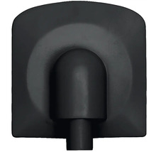 Nástěnné připojovací koleno pro sprchovou hadici v černé matné barvě.