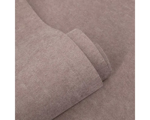 Vliesová tapeta s jemnou povrchovou strukturou ve starorůžové barvě.