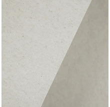 Detailní záběr dvou povrchů materiálů, jeden světle šedý kropenatý a druhý tmavě šedý hladký.