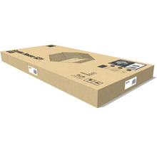 Kartonový obal pro zahradní domek G21 GAH 706 s vyobrazením produktu a technickými údaji.