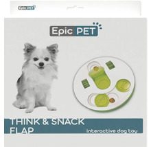 Interaktivní hračka pro psy Epic PET Think and Snack Flap, kruhová inteligentní hračka s klapkami a posuvníky na pamlsky.