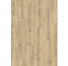 Laminátová nebo vinylová podlaha v přírodním dekoru dubu s kresbou a suky.