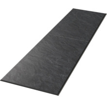 Obdélníková podlahová dlaždice ve vzhledu břidlice se strukturovaným povrchem.