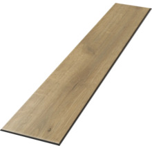 Jednotlivá podlahová lamela s dekorem dřeva a strukturou.