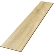 Jednotlivá podlahová lamela s dekorem dřeva ve světlém dubu a strukturovaným povrchem pro podlahové krytiny.