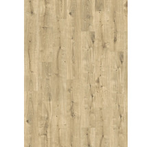 Podlaha se vzhledem dubu s viditelnými suky a přírodní strukturou dřeva.