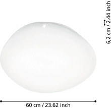 Kulaté stropní svítidlo s efektem hvězdné oblohy, průměr 60 centimetrů a výška 6,2 centimetrů.