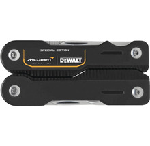 Černý multifunkční nástroj ve speciální edici s McLaren Formula 1 Team Logo a DeWalt Logo.