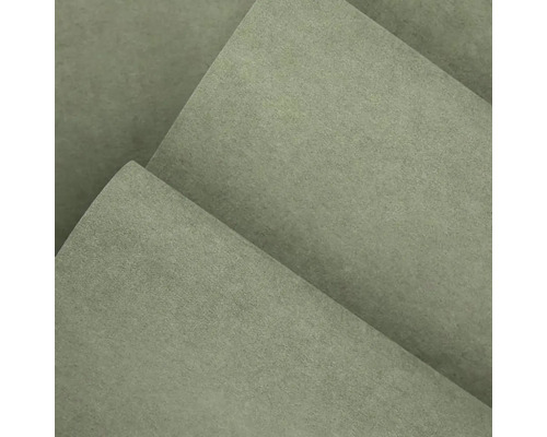 Strukturovaná vliesová tapeta v olivově zelené barvě, detailní pohled na matný povrch.