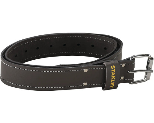 Kožený opasek Stanley s kovovou přezkou a zesíleným prošíváním.