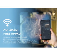 Ovládání vířivky pomocí mobilní aplikace s Wi-Fi připojením.