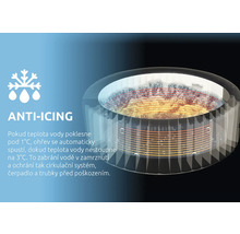 Funkce proti zamrznutí pro vířivky: Ohřev se automaticky spustí při 1 stupni Celsia, aby se zabránilo zamrznutí vody a poškození potrubí.