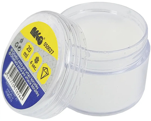 Chladicí pasta pro vrtací korunky MAGG v průhledné nádobce o objemu 20 mililitrů s víčkem.