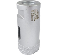 Diamantová vrtací korunka Profi Magg průměr 28 milimetrů se závitem M14 pro úhlové brusky.