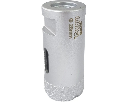 Diamantová vrtací korunka Profi Magg průměr 28 milimetrů se závitem M14 pro úhlové brusky.