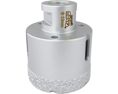 Diamantová děrovka Profi Mage, průměr 53 milimetrů, pro vrtání za sucha do dlaždic a přírodního kamene.