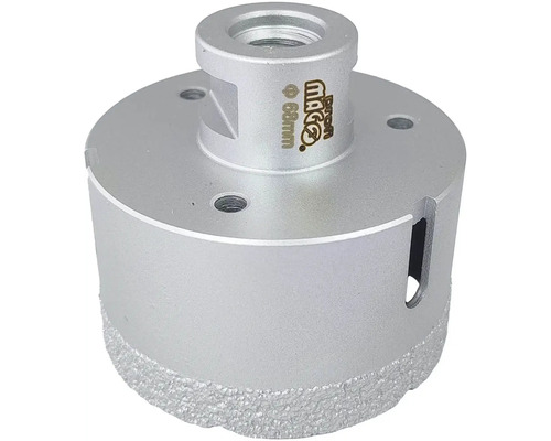 Diamantová vykružovací pila Profi MAG o průměru 68 mm se závitem M14 pro úhlové brusky.