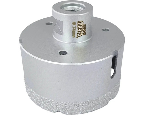 Diamantová vykružovací pila s průměrem 74 milimetrů, Profi Magg Logo.