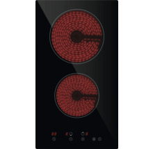 Sklokeramická varná deska se dvěma varnými zónami a dotykovým ovládacím panelem včetně funkce časovače.