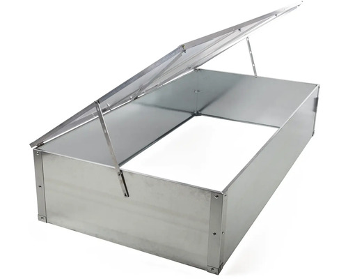 Kovový pařeništní nástavec s výklopným víkem pro vyvýšené záhony.