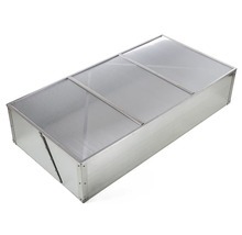 Pařeništní nástavec z hliníku s průhlednými polykarbonátovými deskami pro vyvýšené záhony.