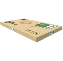 Ploché kartonové balení pro vyvýšený záhon G21 Daisy, rozměry 120 na 80 na 52 centimetrů, s logem G21.